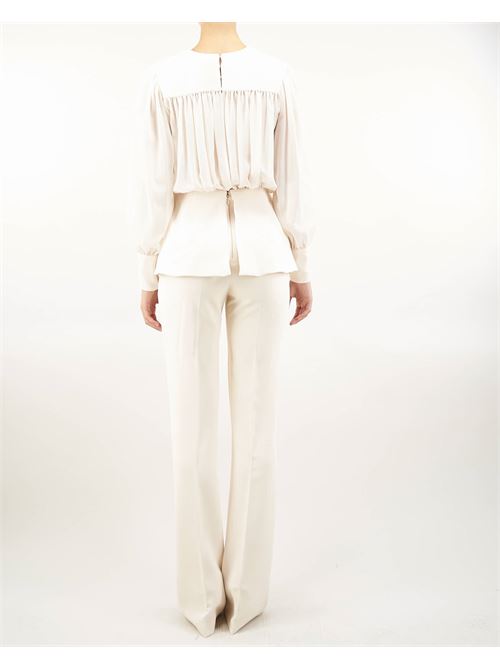 Crepe jumpsuit with georgette blouse and peplum Elisabetta Franchi ELISABETTA FRANCHI | Suit | TU00847E2193